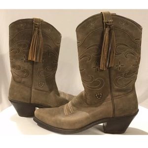 Ariat Distressed Snip Toe Tassel Boots #13629